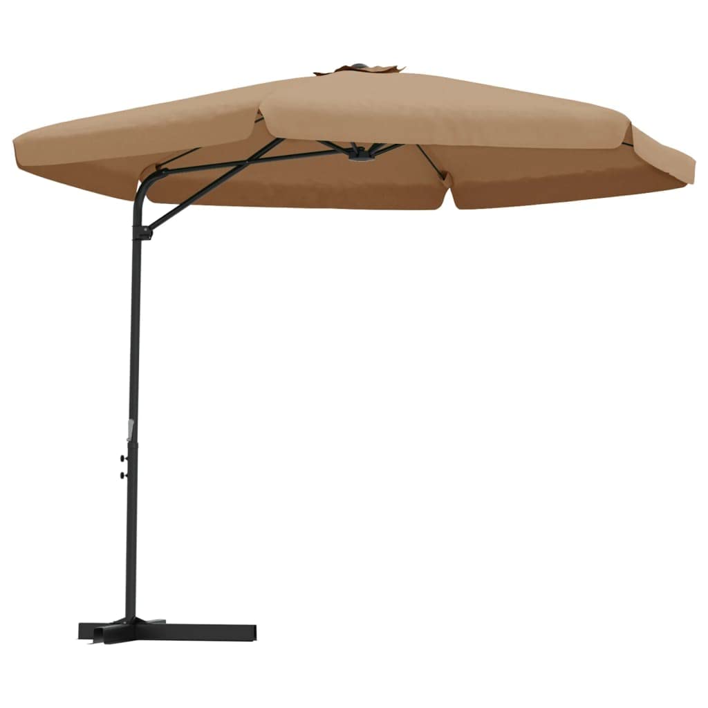 Outdoor Parasol with Steel Pole 118.1&quot; Taupe
