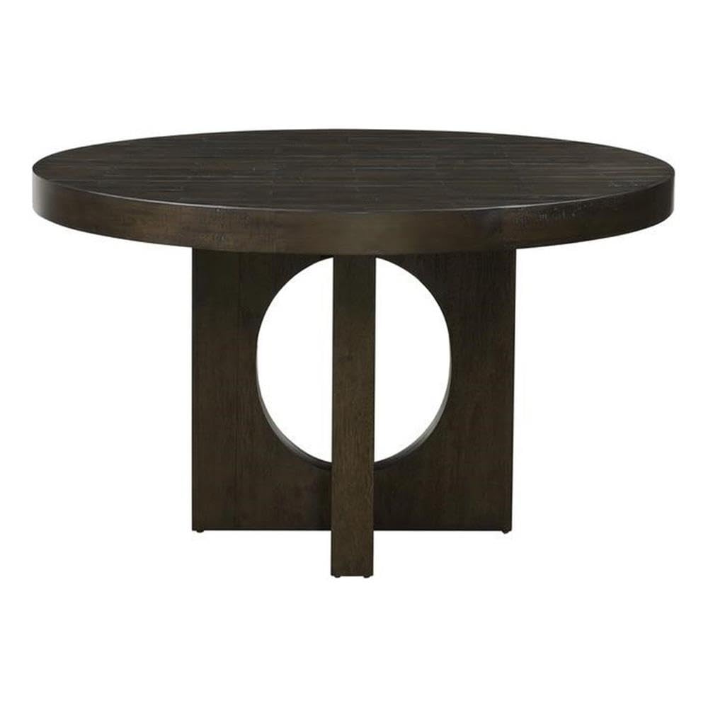 Haddie Wood Round Dining Table - Thumbnail 2