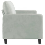 vidaXL 3-Seater Sofa in Light Gray Velvet with Metal Frame, Modern Design, Spacious Seating, Ideal for Living Room, Lounge Area, and Office