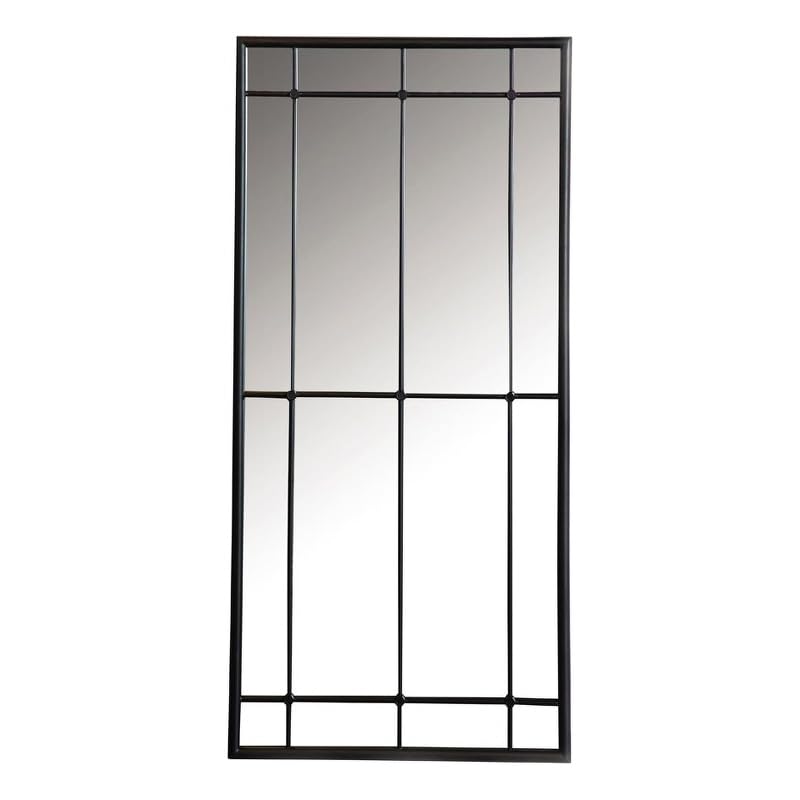 Coaster Annetta Rectangular Glass Window Pane Wall Mirror In Black