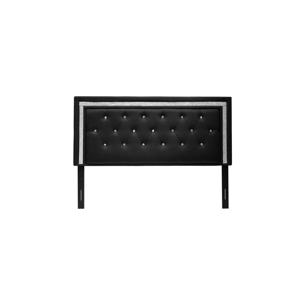 Best Master Furniture Hope Tufted Vinyl Upholstered Headboard, Twin, Black