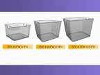 Mesh Open Bin Storage Basket Organizer For Fruits, Vegetables, Pantry Items Toys 2040 (1, 14 X 10 X 9)