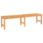 vidaXL Patio Bench, Indoor/Outdoor Bench for Entryway Garden Park Potting Picnic, Solid Teak Wood, Easy Assembly, 70.9" x 15.7" x 17.7" Brown