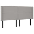 Vidaxl Headboard, Upholstered Headboard For Bed Home, Bed Headboard With Ears, Bedroom Furniture, Light Gray 64.2"X6.3"X46.5"/50.4" Fabric
