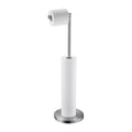 BAGNOLUX Bathroom Toilet Paper Holder Stand with Reserve, SUS304 Stainless Steel Rustproof Pedestal Tissue Roll Holder Heavy Dut