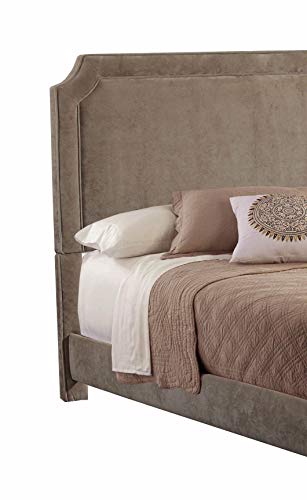 Leffler Home Donna Coffee Manor Belgrave Upholstered Bed With Rails And Footboard, King, Light Brown