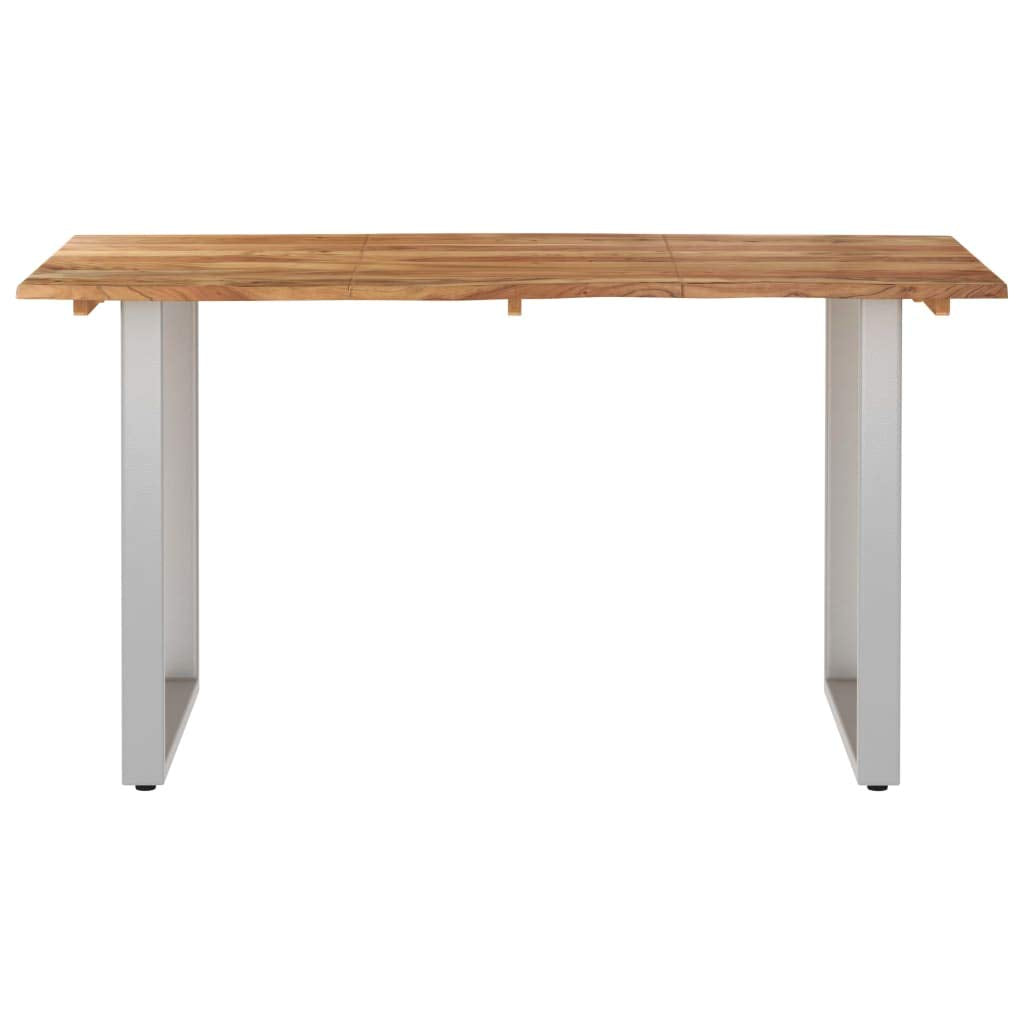 vidaXL Dining Table 55.1&quot;x27.6&quot;x29.9&quot; Solid Acacia Wood