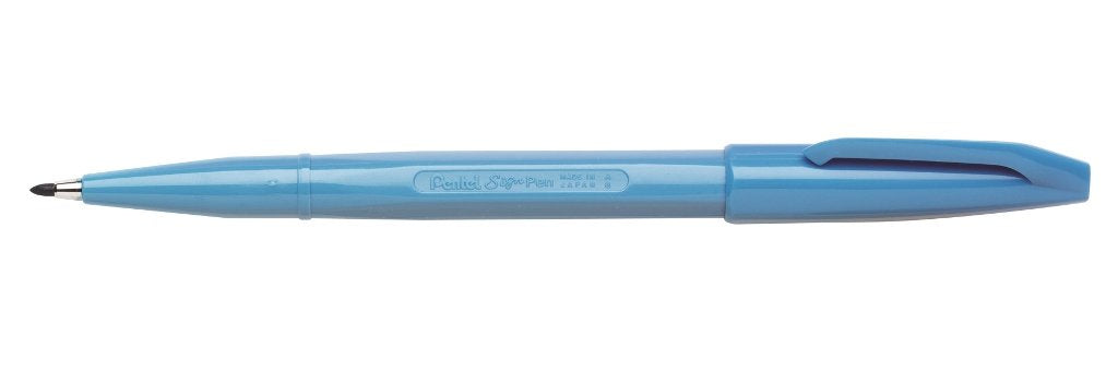 Pentel Sign Pen - Light Blue, Pack Of 12, S520-S
