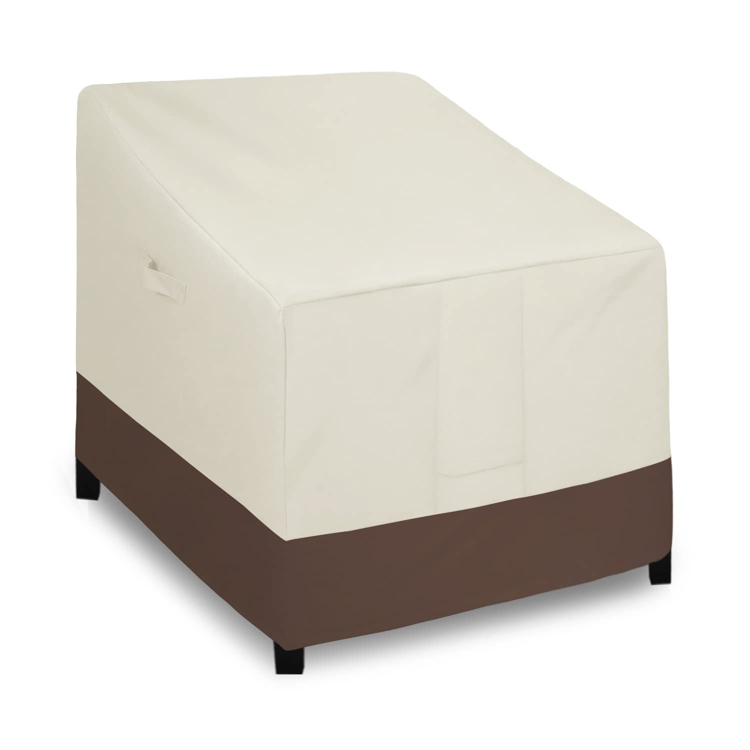 Easy-Going Waterproof Outdoor Lounge Chair Cover, Heavy Duty Patio Couch Cover, Windproof Outdoor Furniture Cover With Air Vent (1 Pack-35Wx38Dx31H Inch, Gray/Dark Gray)