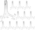 Artliving 3 Inch Clear Plastic Easels or Stand/Plate Holders to Display Pictures or Other Items at Weddings, Home Decoration, Bi