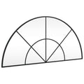 vidaXL Wall-Mounted Mirror in Black Iron with Durable Construction - Practical and Decorative Accessory for Various Rooms - 39.4"x19.7" in Size