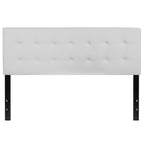 Flash Furniture Lennox Tufted Upholstered Queen Size Headboard In White Vinyl