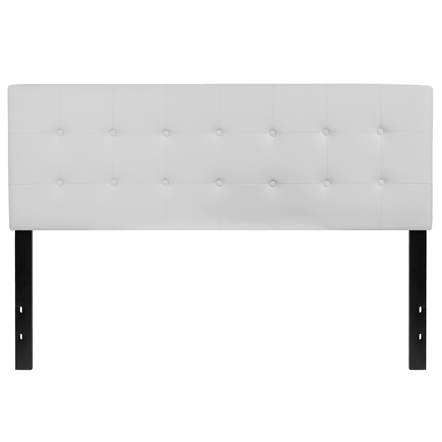 Flash Furniture Lennox Tufted Upholstered Queen Size Headboard In White Vinyl