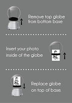 Neil Enterprises Inc. Chrome Photo Snow Globe with Silver Base - 4.25 x 6 x 4 Decorative Keepsake