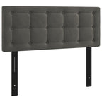 vidaXL LED Headboard, Upholstered Headboard for Bed Home, Bed Headboard with LED Light, Bedroom Furniture, Dark Gray 39.4"x2"x30.7"/34.6" Velvet