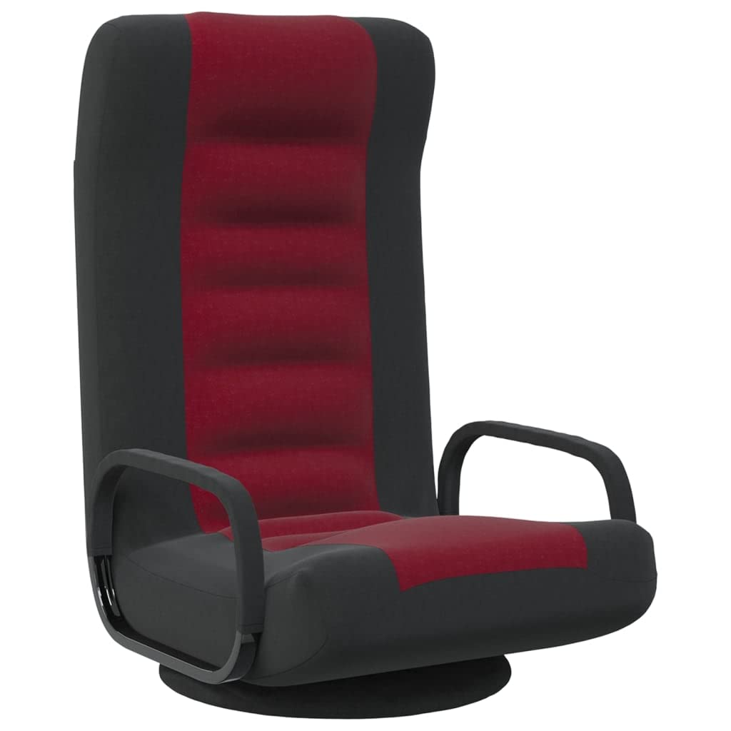 vidaXL Swivel Floor Chair for Gaming, Reading, TV Watching, Made of Comfortable Fabric, Foam Filling, Foldable and Fully Adjustable, Easy to Assemble