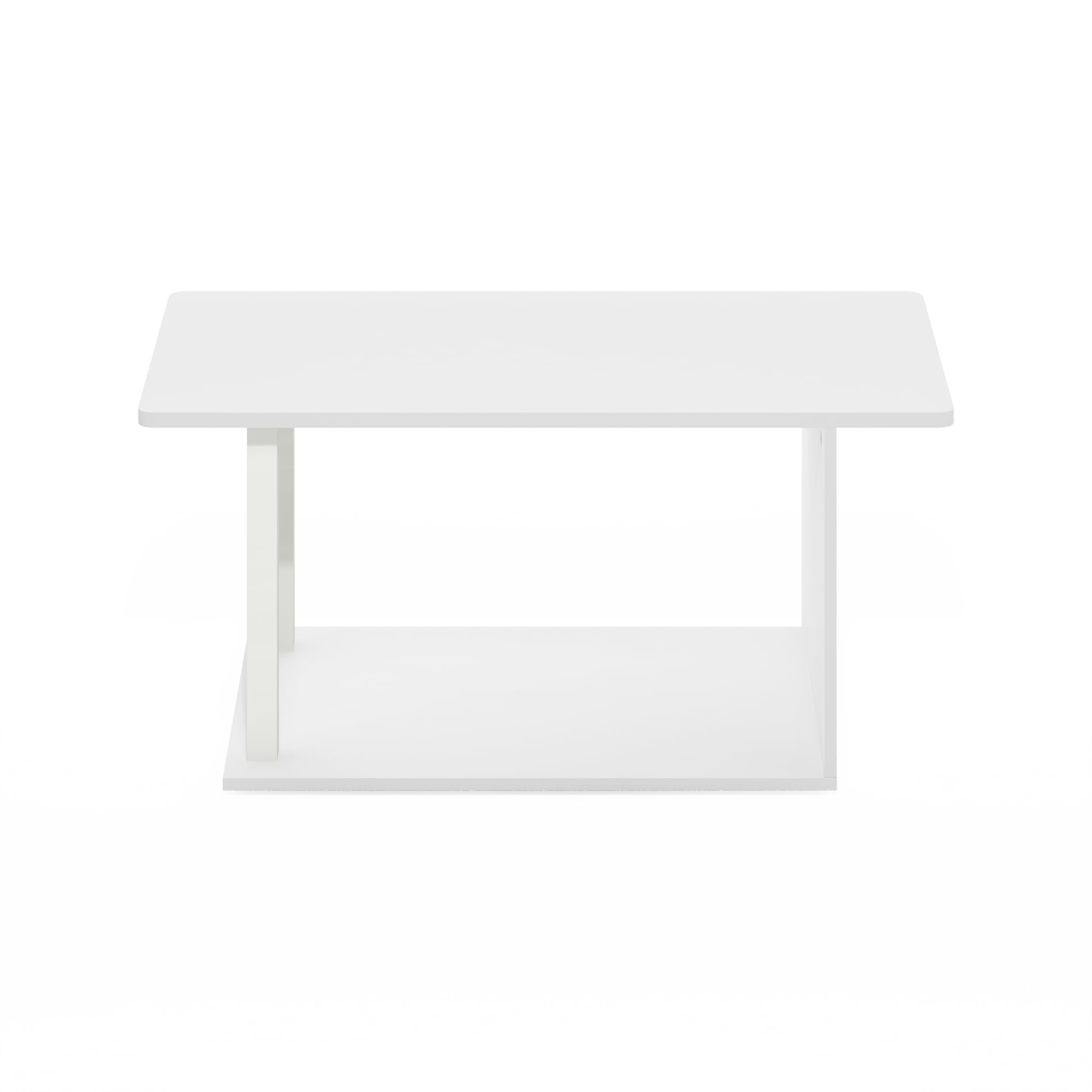 Furinno Basic Home Living Coffee Table, White/White