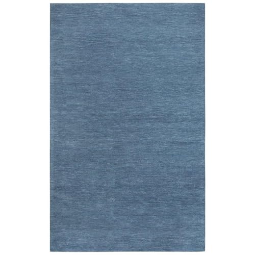 Alora Decor Emerson 10' X 13' Solid Blue/Gray/Rust/Blue Hand-Tufted Area Rug