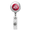 The Ohio State University Primary Logo Retractable Reel Premium Metal Chrome Badge Id Card Holder Clip