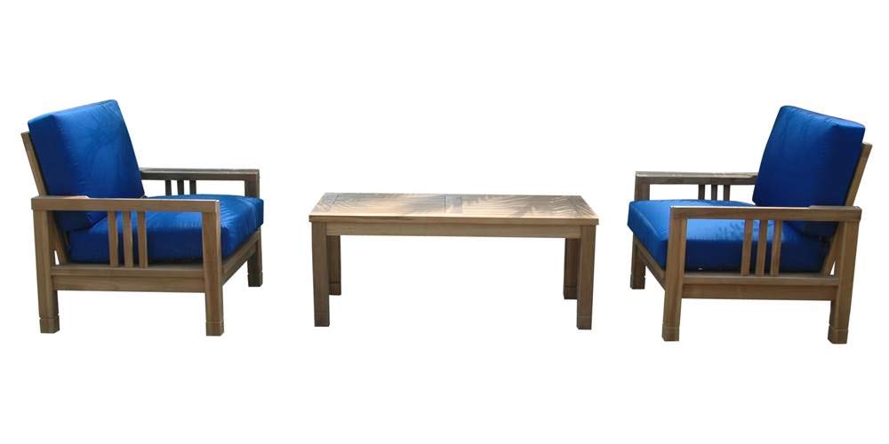 Anderson Teak SET-257 - No Cushion South Bay Deep Seating Collection