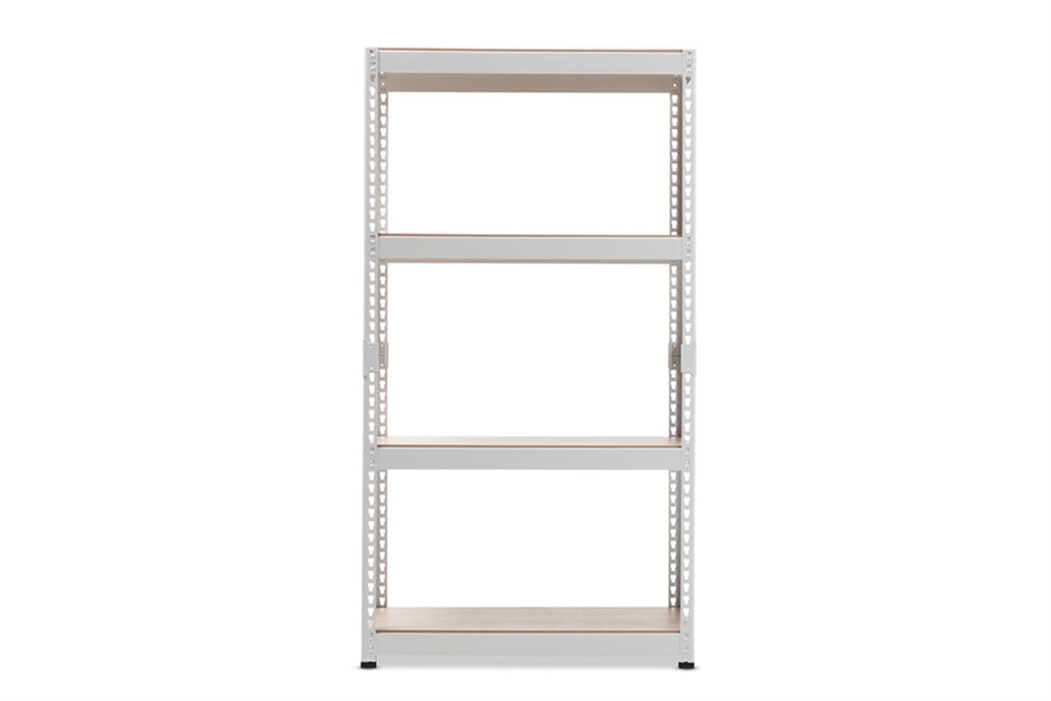 Baxton Studio Cody 3 Shelf Metal Multipurpose Storage Rack in White