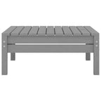 Garten Fußhocker Grau Kiefer Massivholz