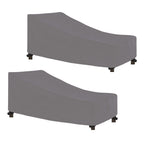 Easy-Going Waterproof Patio Lounge Chair Cover Uv Resistant Outdoor Chaise Lounge Covers With Tape Sealed Seam(2 Pack-78Wx35.5Dx33H Inch, Grey)