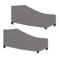 Easy-Going Waterproof Patio Lounge Chair Cover Uv Resistant Outdoor Chaise Lounge Covers With Tape Sealed Seam(2 Pack-68Wx30Dx30H Inch, Grey)