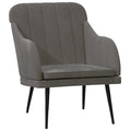 vidaXL Velvet Armchair with Metal Frame - Dark Gray - 24.8"x29.9"x31.5" - Comfortable Relaxing Chair with Upholstered Sloping Back and Padded Seat and Armrests