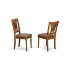 East West Furniture PFPL7-SBR-C 7 Piece Dining Table Set Consist of a Square Dining Room Table with Butterfly Leaf and 6 Linen Fabric Upholstered Chairs, 54x54 Inch, Saddle Brown