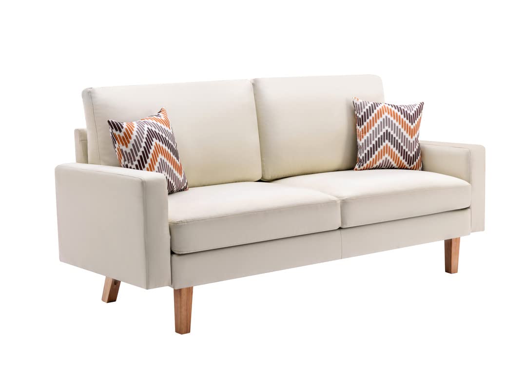 Lilola Home Bahamas Beige Linen Sofa