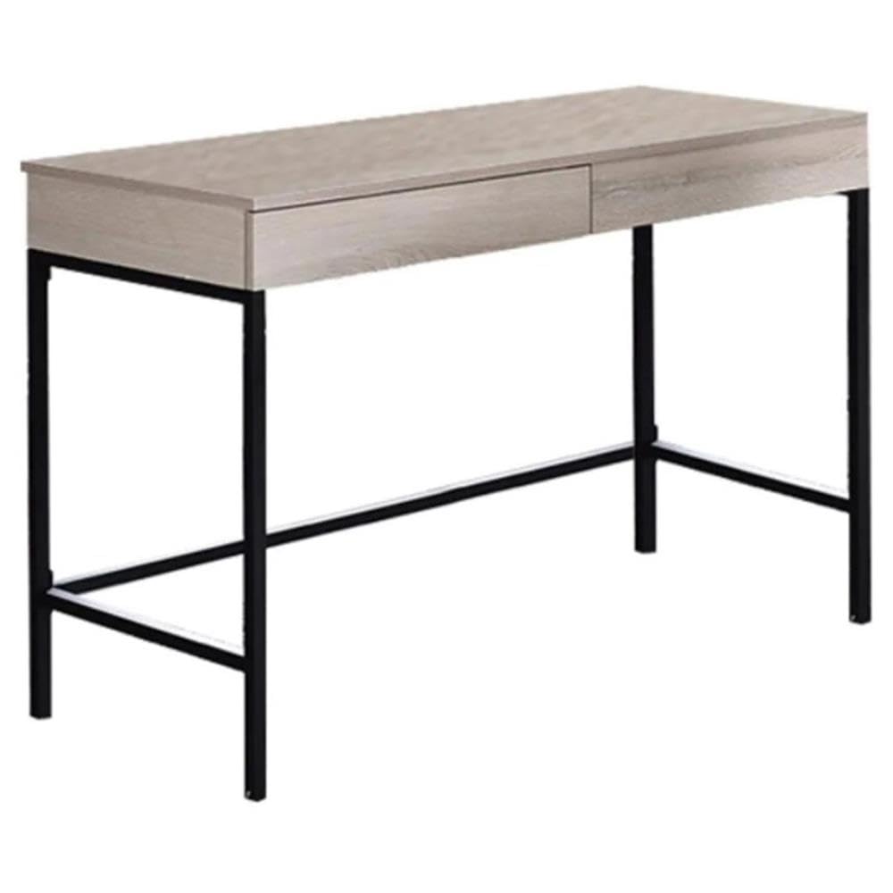 Acme Wendral Wooden Top Writing Desk with 2 Drawers in Natural and Black