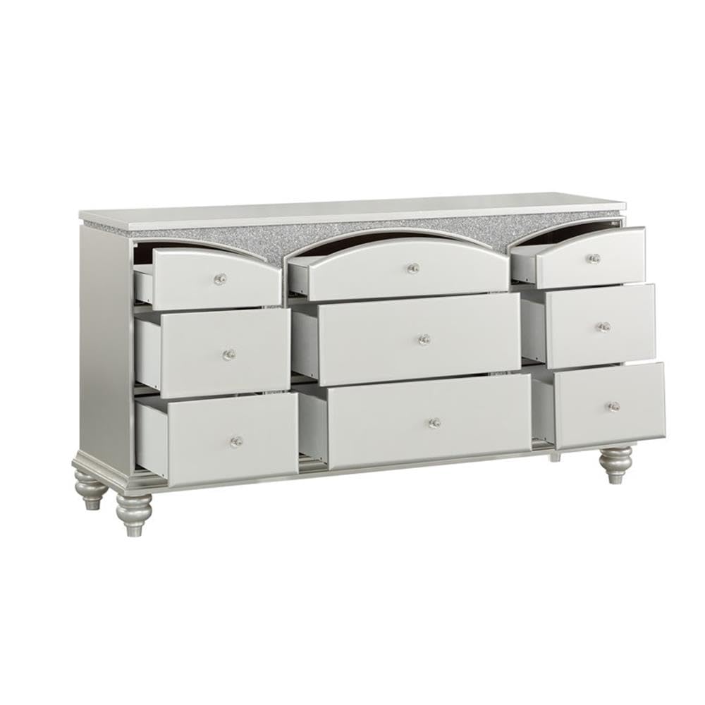 Acme Maverick 9-Drawer Wooden Dresser in White Platinum