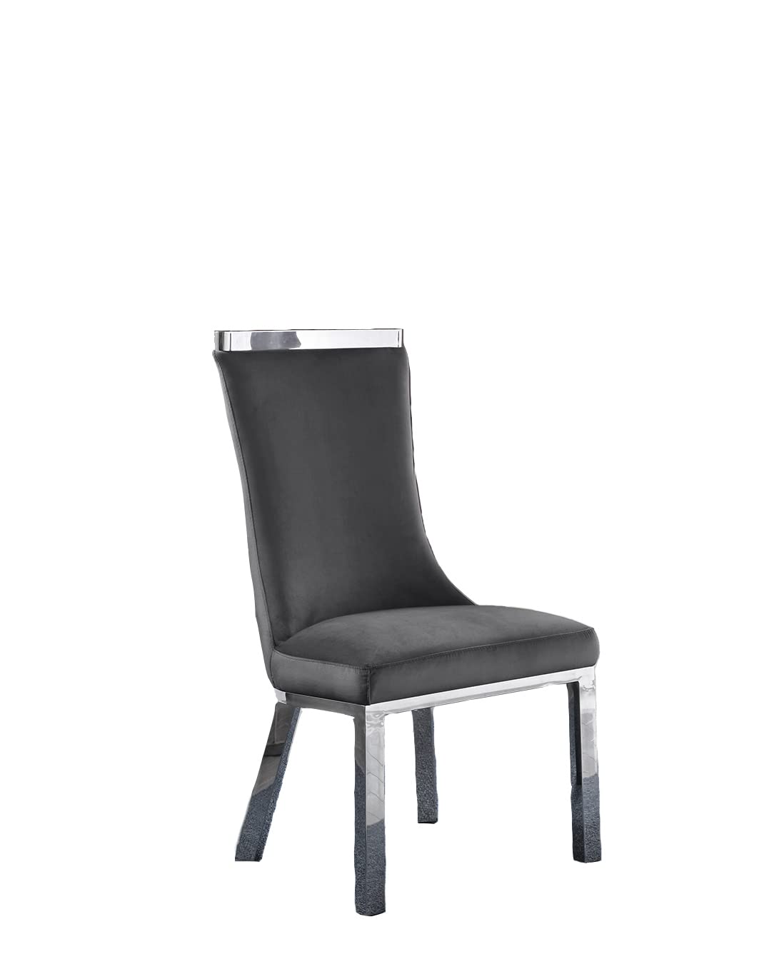 Best Quality Furniture Sc270-277 Dining Chairs, Dark Gray/Silver