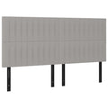 Vidaxl Light Gray Fabric Headboards - Classic Design, Elegant Style, Made With Durable 100% Polyester Material, Solid Larch Wood, Suitable For Any Bedroom