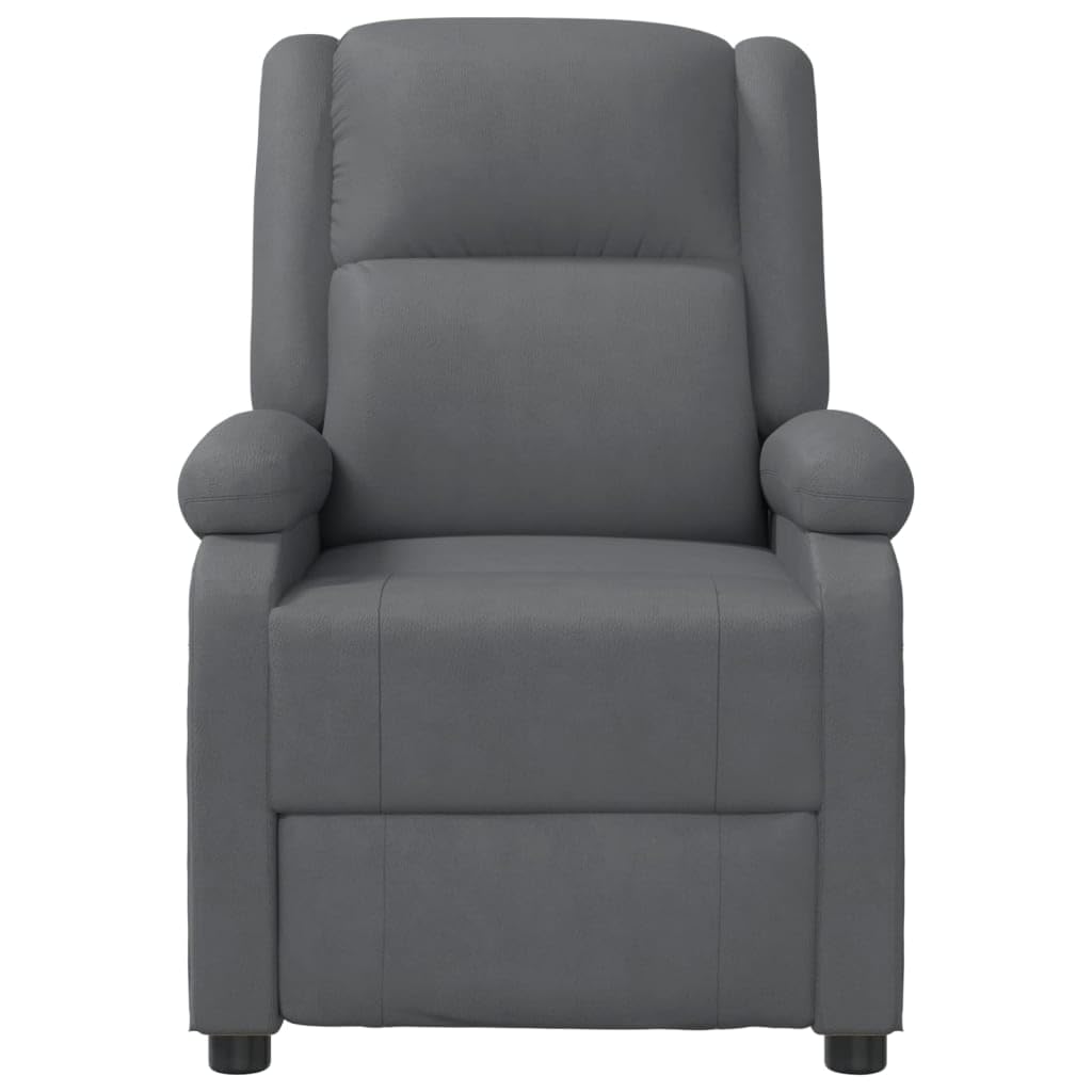 vidaXL Modern Anthracite Massage Recliner Chair with Faux Leather Upholstery, Perfect for Home and Office Relaxation