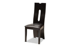 Baxton Studio Ronda Dark Brown Faux Leather Wood 5-Piece Dining Set