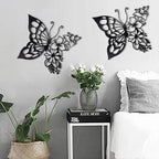 Ez4Ence 2Pcs Butterfly Decoration Wall Art Boho Wall Home Decor Hanging Appearance Wall Decor Metal Hanging Butterfly Decor Flow