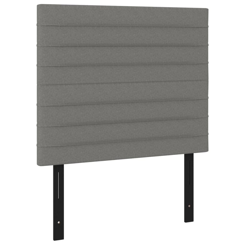 Vidaxl Dark Gray Upholstered Headboards (2 Pcs) - Fabric Padded, Durable Engineered Larch Wood, Perfect For Bed Frames, Modern Style