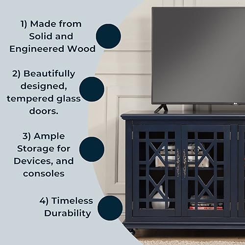 Martin Svensson Home Avalon 63&quot; Tv Stand, W X 35&quot; H, Catalina Blue