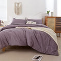 Rosgonia Dusty Purple Comforter Set Queen, 3Pcs Purple Bedding (1 Light Purple Comforter &2 Pillowcases), Soft Lightweight Cozy