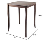 Ergode Wood Torrence High Table | Folding Round Table | Oyster Gray Finish | 30' Diameter | Contemporary Design | Slim 3' Depth | Sturdy Solid Wood | Ideal for Small Spaces (94733-VV)