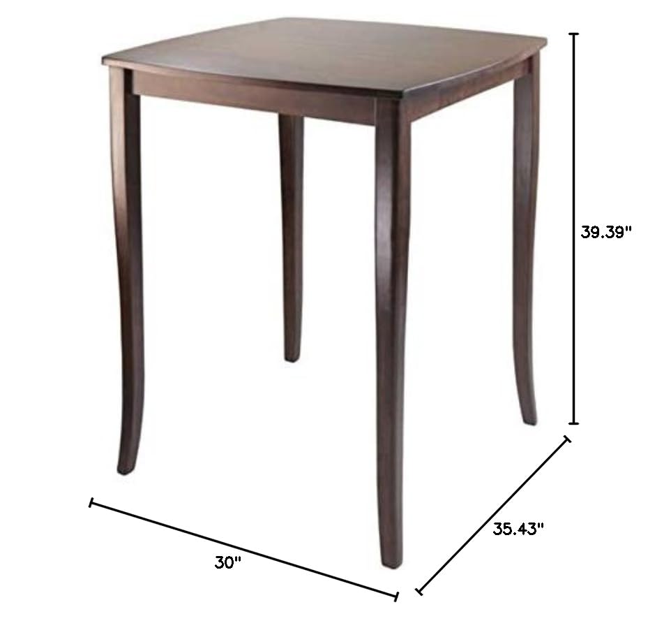 Ergode Wood Torrence High Table | Folding Round Table | Oyster Gray Finish | 30' Diameter | Contemporary Design | Slim 3' Depth | Sturdy Solid Wood | Ideal for Small Spaces (94733-VV)