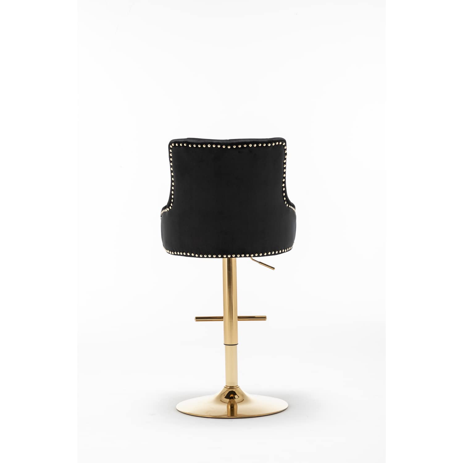 Best Master Furniture Adjustable Swivel Velvet Bar Stools With Gold Base (Set Of 2) B54 Black (Velvet)