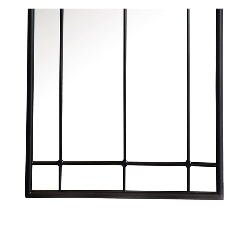 Coaster Annetta Rectangular Glass Window Pane Wall Mirror In Black