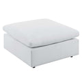 Modway Commix Outdoor Patio Sunbrella Sectional Sofa Ottoman in White