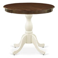 East West Furniture Ast-Wlw-Tp Antique Kitchen Table - A Round Dining Table Top With Pedestal Base, 36X36 Inch, Multi-Color