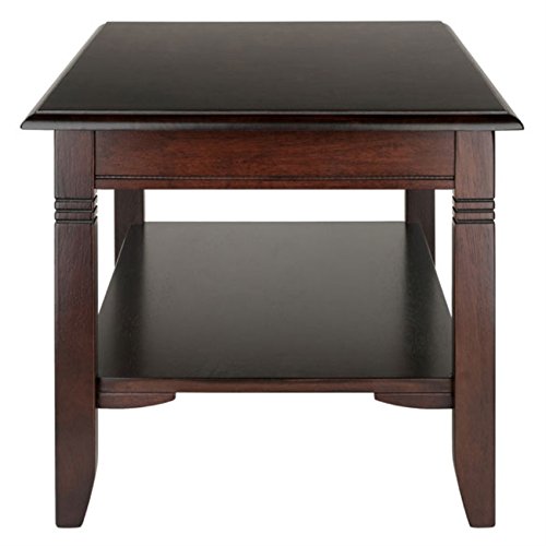 Ergode Wood Nolan Coffee Table - Stylish & Versatile, Cappuccino Finish, Durable Construction, Tapered Legs, Beveled Edges, Ample Storage, Easy Assembly - 37' W x 21.02' D x 18.03' H
