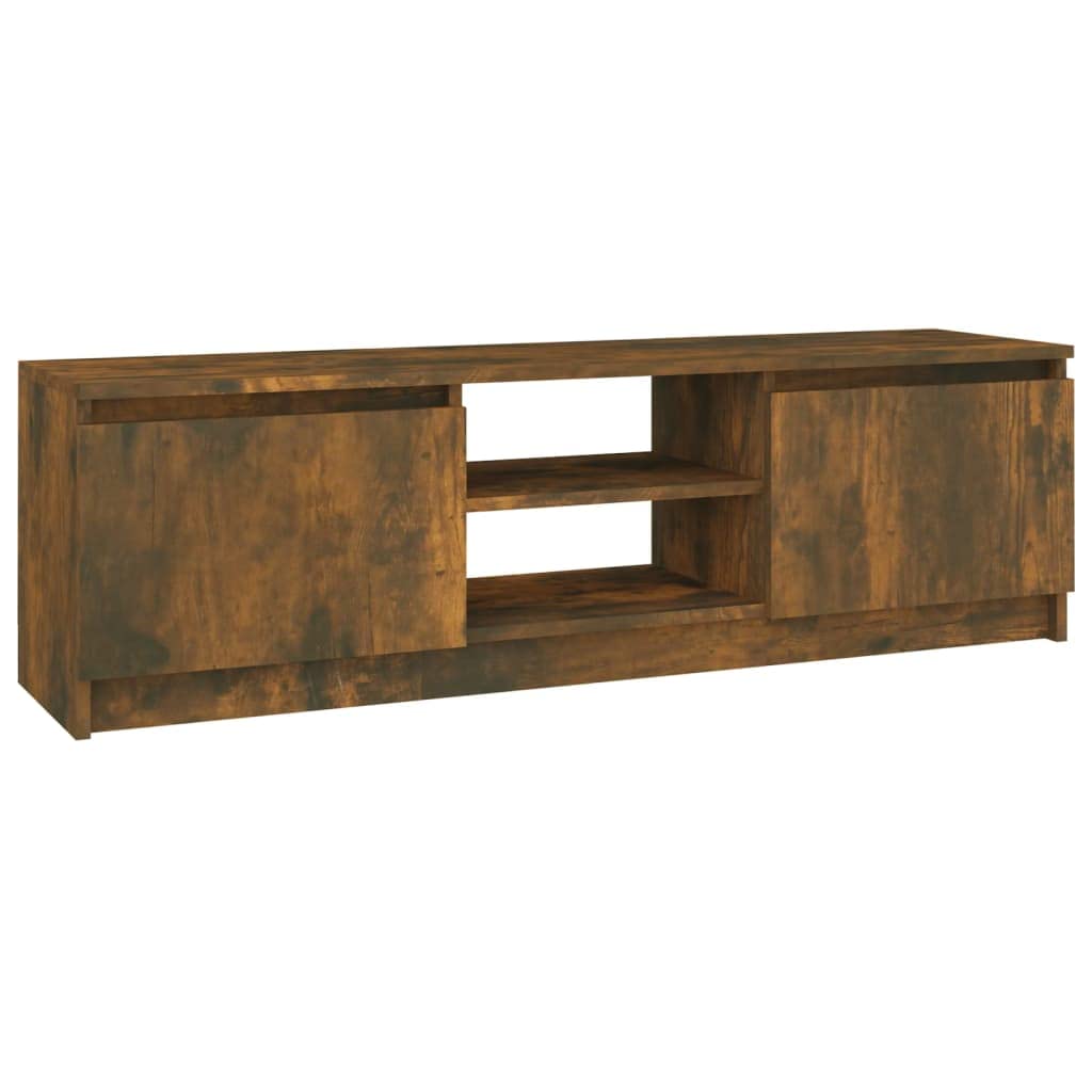 vidaXL TV Cabinet Smoked Oak 47.2&quot;x11.8&quot;x14&quot; Engineered Wood