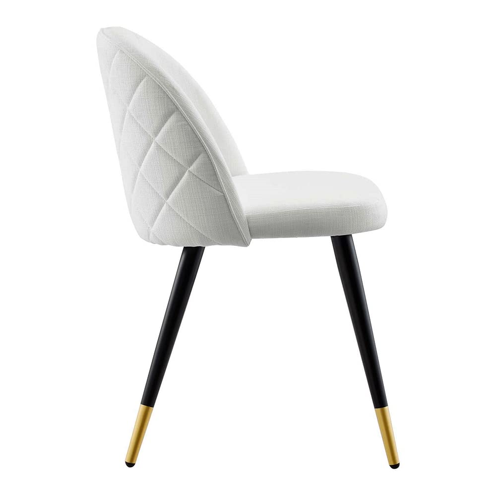 Modway Cordial Fabric Upholstered Accent Set of 2, Dining Chair, White